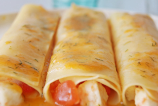 receta simple y sencilla  Canelones fríos de tomate confitado