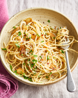 receta simple y sencilla  Pasta Aglio Olio