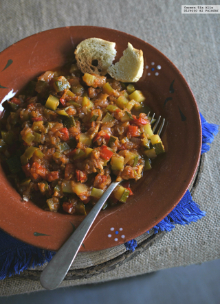 receta simple y sencilla  Pisto manchego