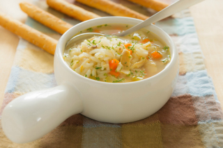 receta simple y sencilla  Sopa de arroz con verduras