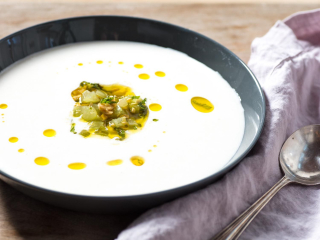 receta simple y sencilla Ajo blanco