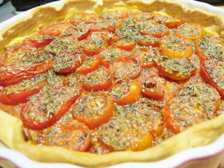 receta simple y sencilla  Tarta de tomates con orégano