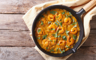 receta simple y sencilla  Curry de gambas