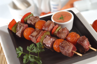 receta simple y sencilla  Brochetas de ternera con verduras