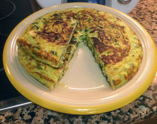 receta simple y sencilla  Tortilla jardinera al horno