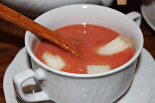 receta simple y sencilla  Sopa de melón y tomate