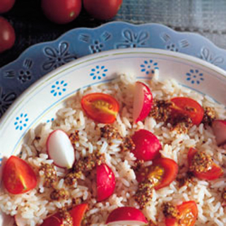 receta simple y sencilla  Ensalada de arroz con tomates frescos