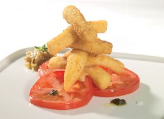 receta simple y sencilla Rabas con tomate