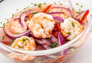 receta simple y sencilla Ceviche de gambas 