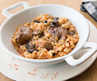 receta simple y sencilla  Arroz con setas de temporada