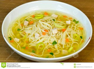 receta simple y sencilla  Sopa de pollo con vermicelli