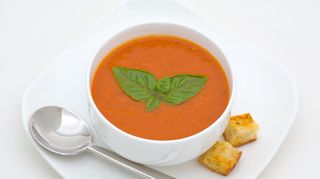 receta simple y sencilla  Vichyssoise de tomate y menta