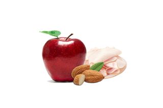 receta simple y sencilla Manzana, pavo y 3 almendras