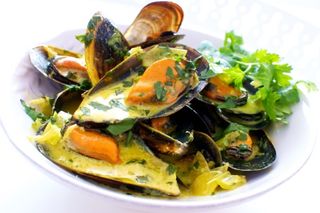 receta simple y sencilla  Mejillones al curry