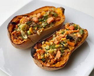 receta simple y sencilla Calabaza rellena