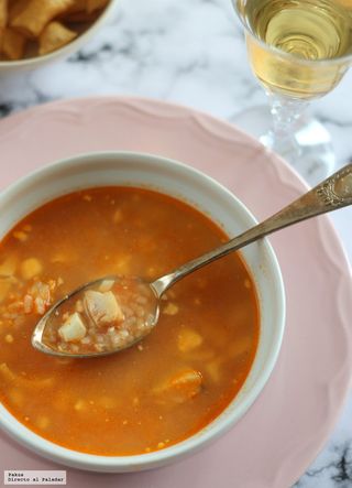 receta simple y sencilla  Sopa de pescado