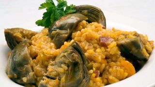 receta simple y sencilla Arroz de alcachofas