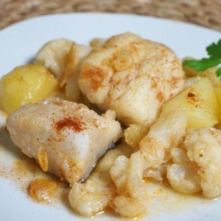 receta simple y sencilla Bacalao con coliflor