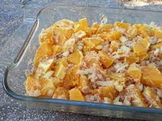 receta simple y sencilla Ensalada de naranjas y atún