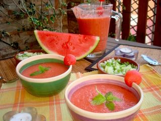 receta simple y sencilla Gazpacho de sandía