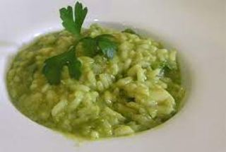 receta simple y sencilla  Arroz verde caldoso