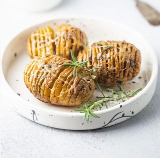 receta simple y sencilla Patatas Hasselback