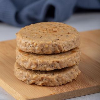 receta simple y sencilla  Hamburguesa de soja y garbanzos