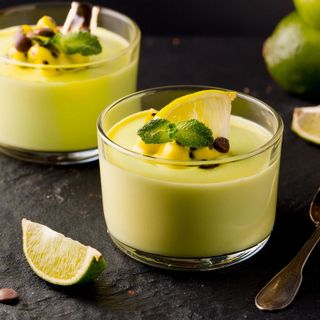 receta simple y sencilla  Mousse de limón y kiwi