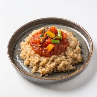 receta simple y sencilla  Quinoa con pepperonata