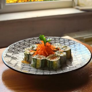 receta simple y sencilla  Sushi de calabacín y zanahoria