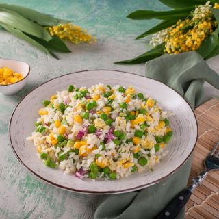 receta simple y sencilla Ensalada de arroz primavera