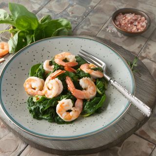 receta simple y sencilla Espinacas con gambas