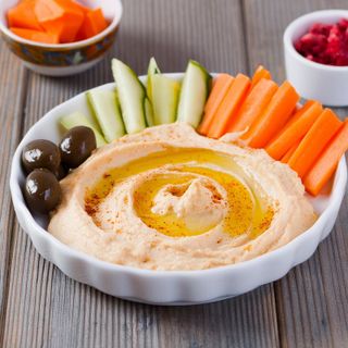 receta simple y sencilla Humus con crudités