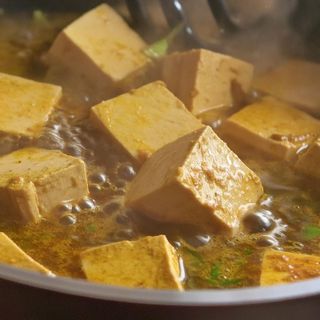 receta simple y sencilla Tofu al curry